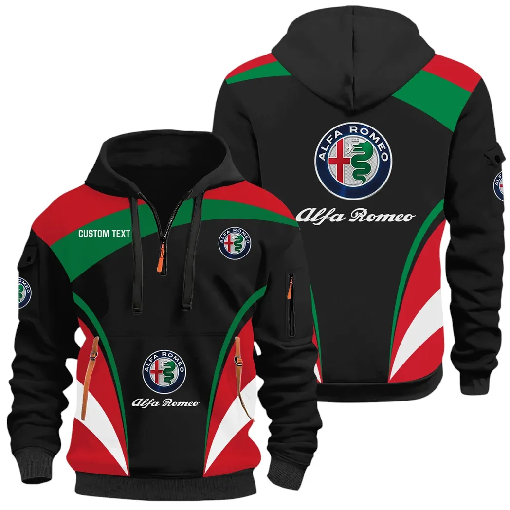 Sport Sedan Hoodie Half Zip x Sweatpants Set, All-Season Car Enthusiast Tracksuit CAR514100925100 - Image 2