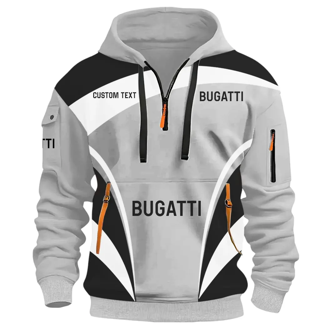 Hypercar Hoodie Half Zip 3D Print, Urban Style & Relaxed Fit Hoodie CAR514100925101 - Image 2