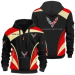 V8 Power Hoodie Half Zip 3D Print, Sporty Urban Look Hoodie CAR514100925105