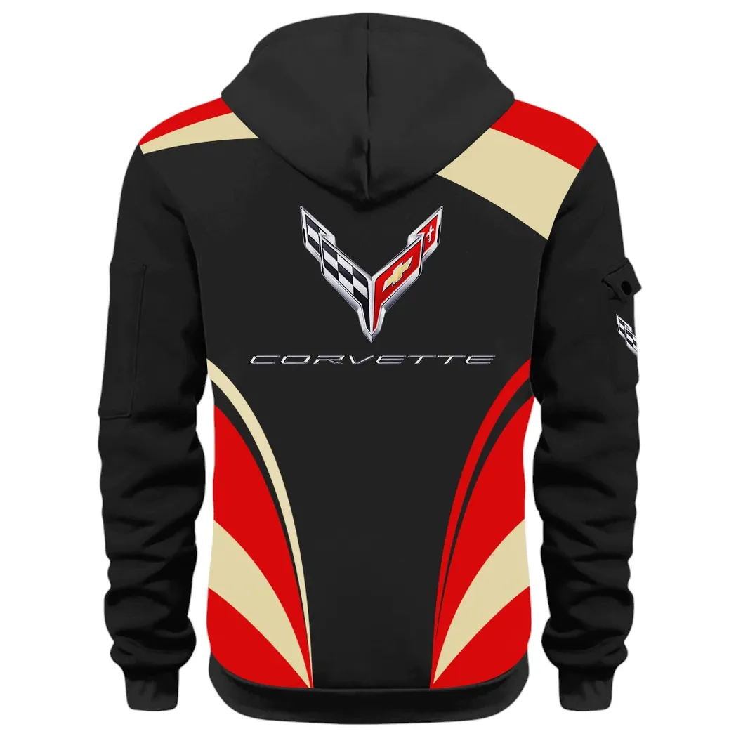 V8 Power Hoodie Half Zip 3D Print, Sporty Urban Look Hoodie CAR514100925105 - Image 3