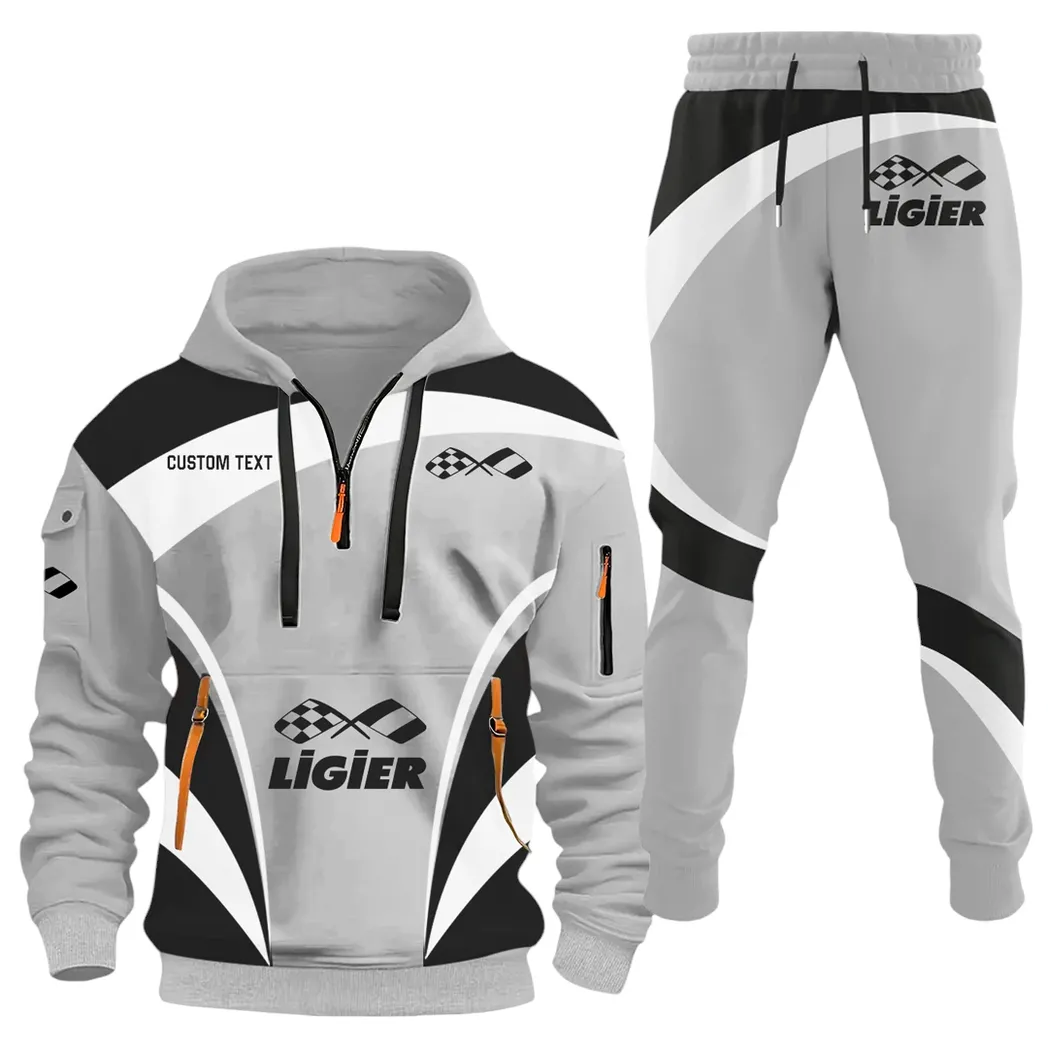 Racing Car Hoodie Half Zip x Sweatpants Set, Gearhead Half-Zip Hoodie Combo CAR514100925106