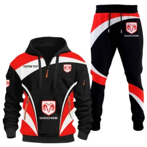 Power Car Hoodie Half Zip x Sweatpants Set, 3D Printed Driver's Outfit CAR514100925107