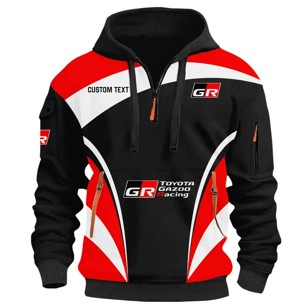Racing Car Hoodie Half Zip 3D Print, Comfortable Daily Wear CAR514100925108 - Image 2