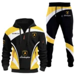 Supercar Hoodie Half Zip x Sweatpants Set, All-Season Car Enthusiast Tracksuit CAR514100925109