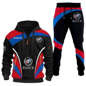 Comfort-Oriented Car Hoodie Half Zip x Sweatpants Set, Ride-Inspired Half-Zip Hoodie Set CAR514100925110