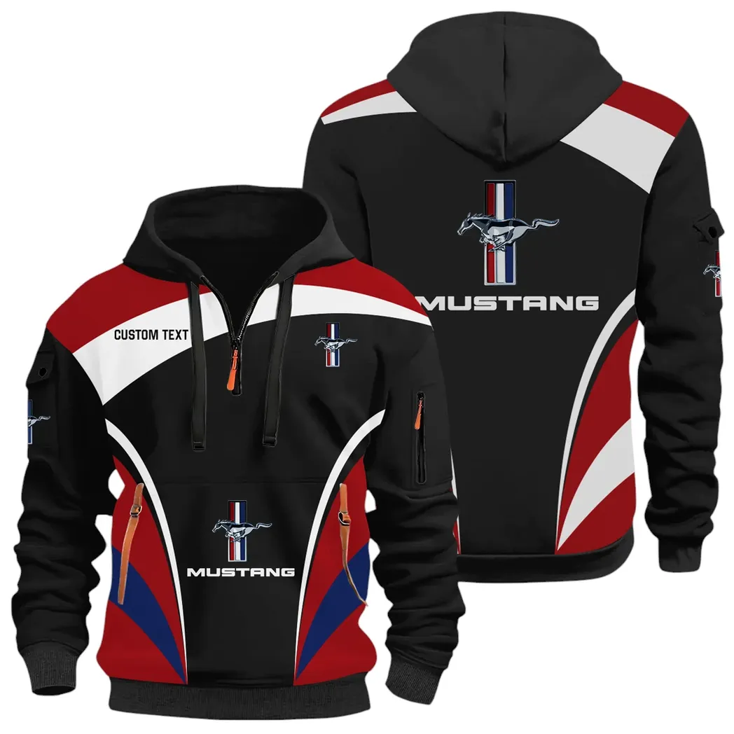 Racing Car Hoodie Half Zip x Sweatpants Set, 3D Printed Driver's Outfit CAR514100925117 - Image 2