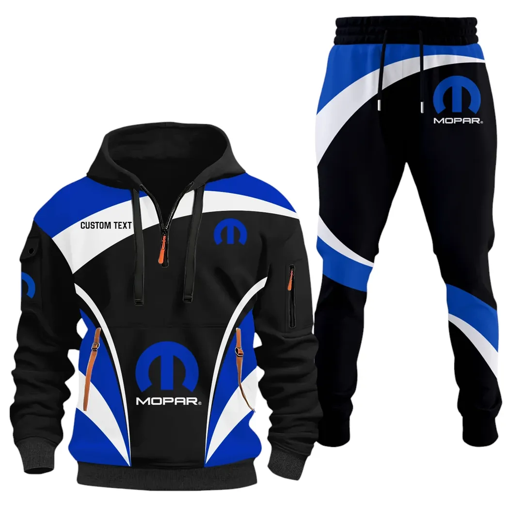 Classic Car Performance Hoodie Half Zip x Sweatpants Set, Road Warrior 3D Outfit Set CAR514100925119