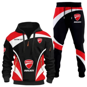 Racing Motor Hoodie Half Zip x Sweatpants Set, Gearhead Half-Zip Hoodie Combo CAR514100925121