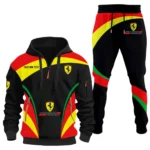 Racing Legend Hoodie Half Zip x Sweatpants Set, Custom Motorcycle Hoodie Set CAR514100925123