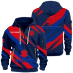 Racing Motor Hoodie Half Zip 3D Print, Everyday Casual Hoodie CAR514100925130
