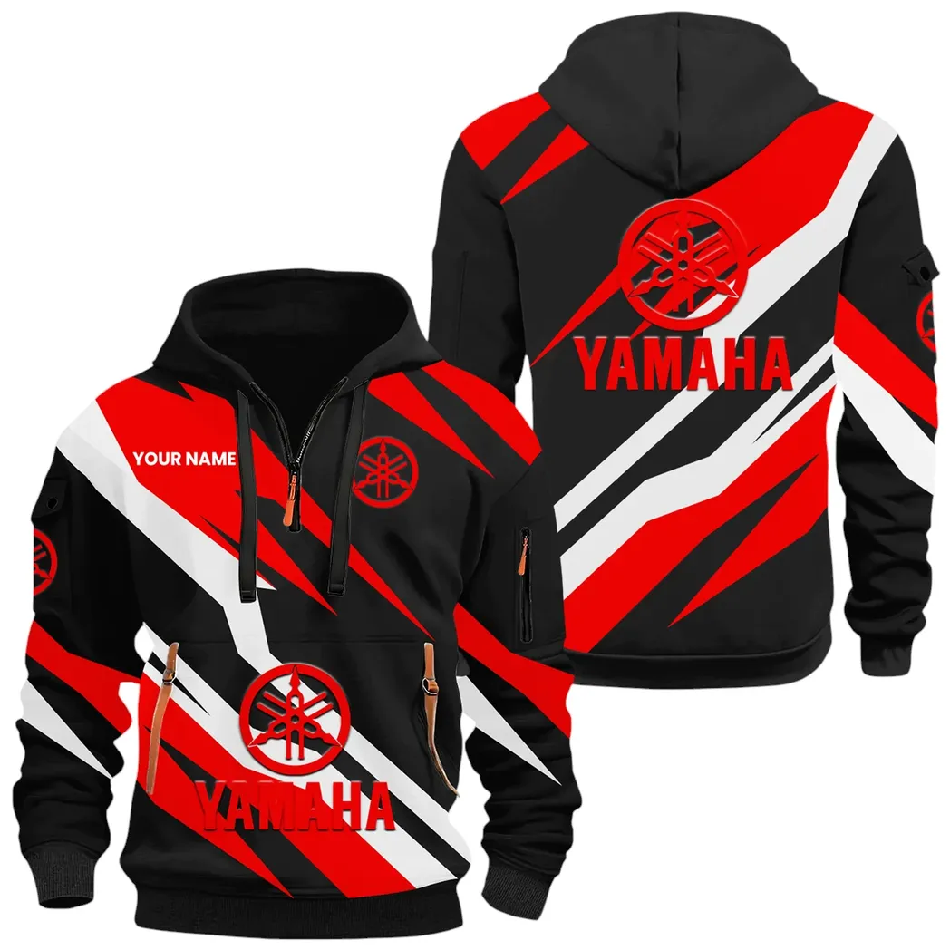 Racing Motor Hoodie Half Zip x Sweatpants Set, Ride-Inspired Half-Zip Hoodie Set CAR514100925133 - Image 2