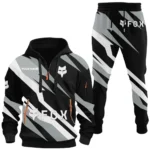Racing Car Hoodie Half Zip x Sweatpants Set, Custom 3D Automotive Tracksuit Set CAR514100925134