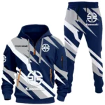 Racing Motor Hoodie Half Zip x Sweatpants Set, High-Performance Driver Tracksuit CAR514100925135