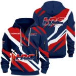 Racing Car Hoodie Half Zip 3D Print, Sporty Urban Look Hoodie CAR514100925138