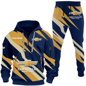 Classic Roadster Hoodie Half Zip x Sweatpants Set, 3D Car Culture Hoodie Set CAR514100925141