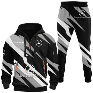 Business-Class Auto Hoodie Half Zip x Sweatpants Set, Garage Life 3D Hoodie Set CAR514100925144