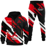 Urban Compact Hoodie Half Zip x Sweatpants Set, Custom 3D Automotive Tracksuit Set CAR514100925145