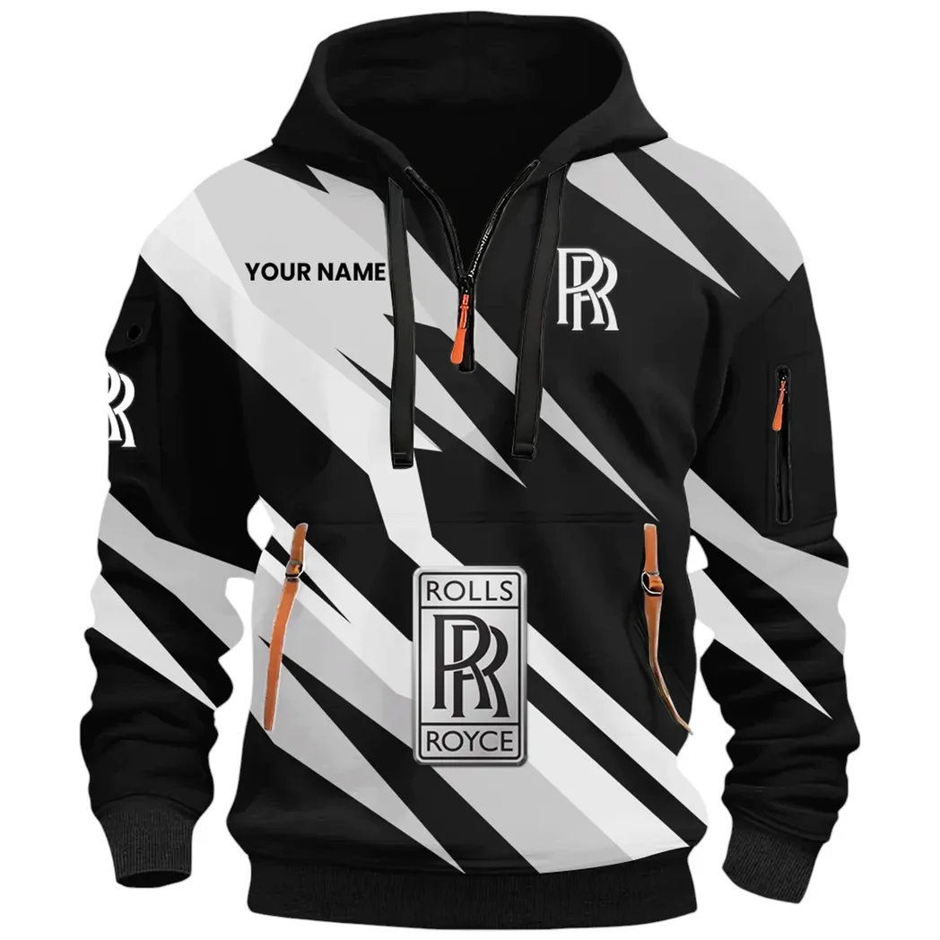 Luxury Auto Hoodie Half Zip 3D Print, Adventure-Ready Streetwear CAR514100925148 - Image 2