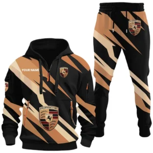 High-Speed Roadster Hoodie Half Zip x Sweatpants Set, Street-Ready Automotive Tracksuit CAR514100925151