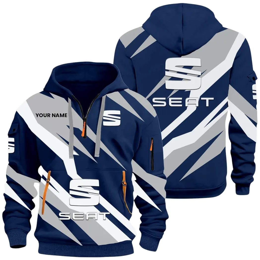 Affordable Sedan Hoodie Half Zip x Sweatpants Set, Sporty Auto-Inspired Tracksuit CAR514100925152 - Image 2