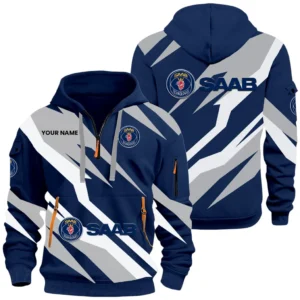 Utility Auto Hoodie Half Zip 3D Print, Sporty Urban Hoodie Style CAR514100925155