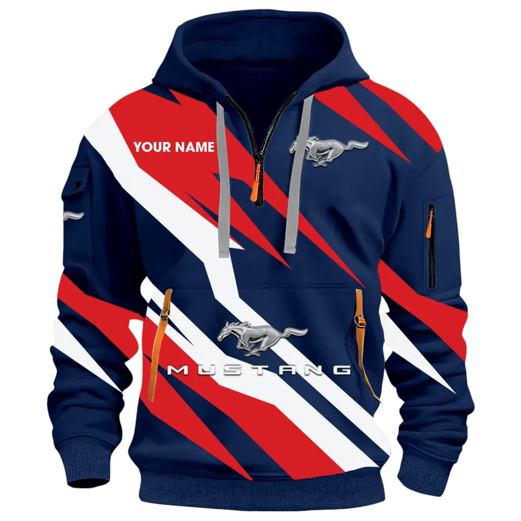 Sports Coupe Hoodie Half Zip 3D Print, Sporty & Casual Everyday Wear Hoodie CAR514100925166 - Image 2