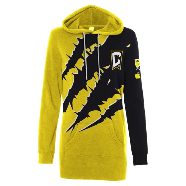 Match Flow Hoodie Dress, Pullover Hoodie Dress Women HVN1289CC - Image 2