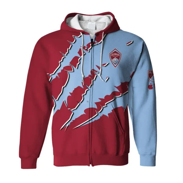Match Rhythm Zipper Hoodie, Classic Sport Full-Zip Hoodie HVN1289CR - Image 2
