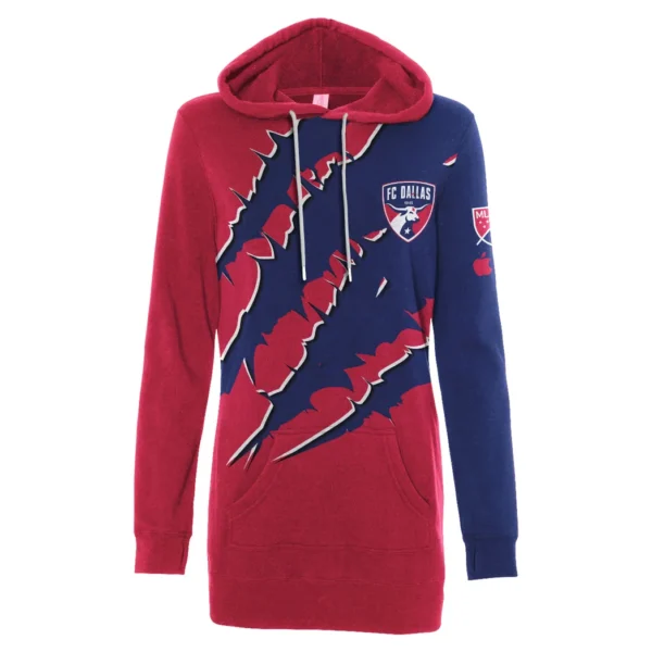 Match Rhythm Hoodie Dress, Game Day Hoodie Dress HVN1289FC - Image 2