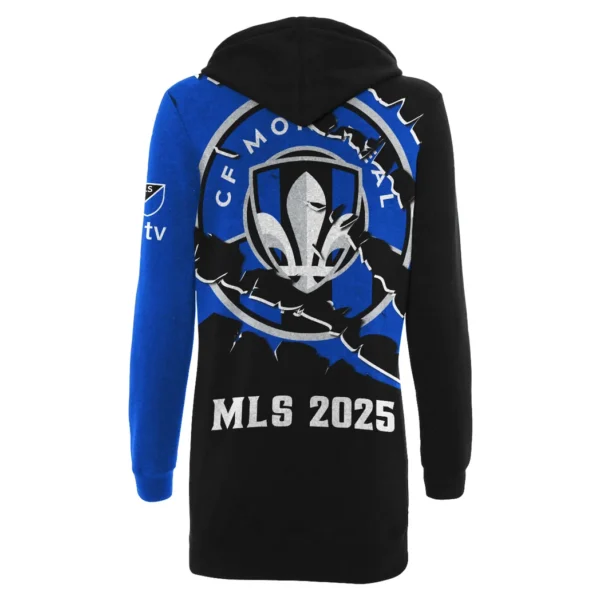 Fan Pulse Hoodie Dress, Sporty Women's Hoodie Dress HVN1289MF - Image 3