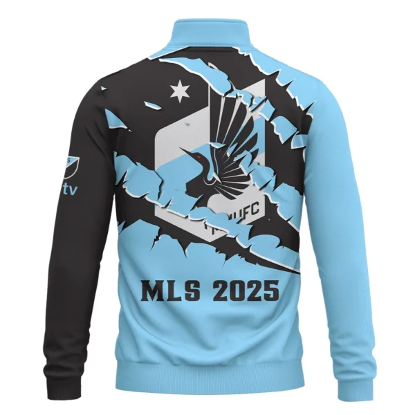 Goal Rising Quarter-Zip Sweatshirt, Streetwear Quarter-Zip for Fans HVN1289MU - Image 3