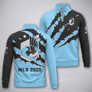 Goal Rising Quarter-Zip Sweatshirt, Streetwear Quarter-Zip for Fans HVN1289MU