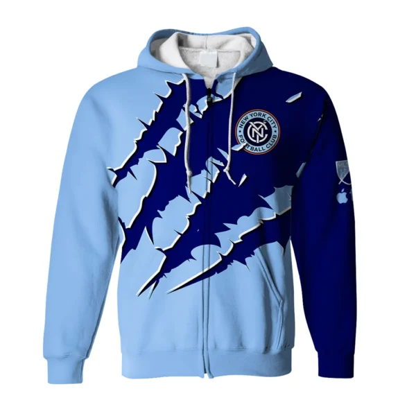 Unity Fans Zipper Hoodie, Sporty Fan Full-Zip Hoodie HVN1289NY - Image 2