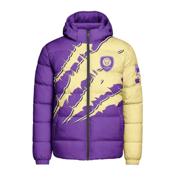 Match Beat Hooded Cotton Jacket, Sport Culture Street Puffer HVN1289OC - Image 2