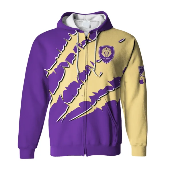 Fan Flow Zipper Hoodie, Everyday Comfort Full-Zip Hoodie HVN1289OC - Image 2