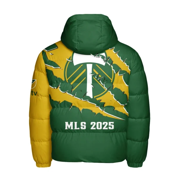 Goal Energy Hooded Cotton Jacket, Ultimate Warmth Fan Jacket HVN1289PT - Image 3