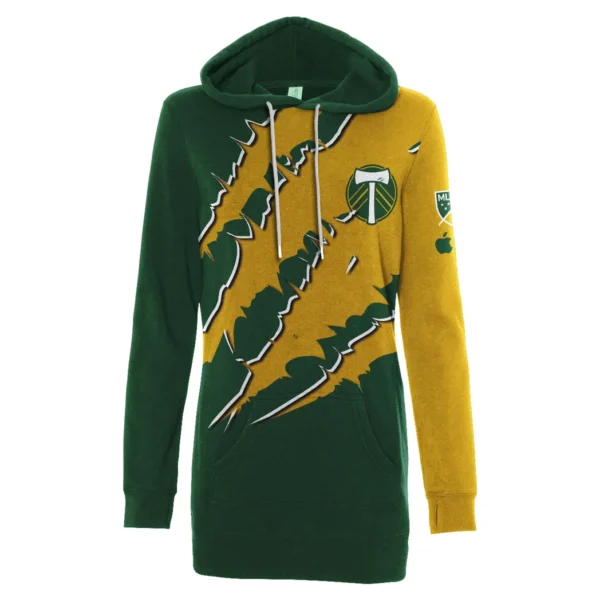 Match Pulse Hoodie Dress, Tailgate Hoodie Dress Women HVN1289PT - Image 2