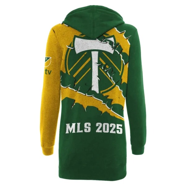 Match Pulse Hoodie Dress, Tailgate Hoodie Dress Women HVN1289PT - Image 3