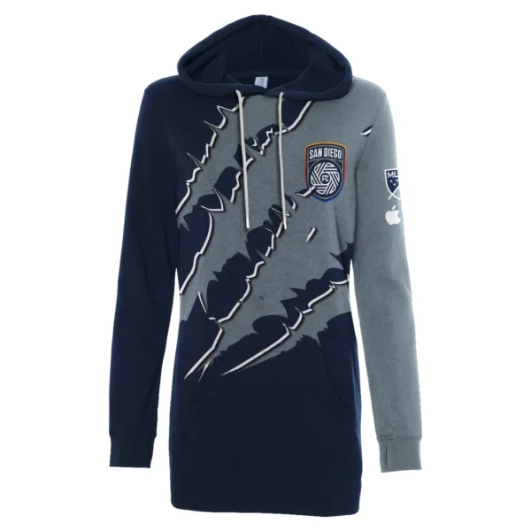 Game Beat Hoodie Dress, Tailgate Hoodie Dress Women HVN1289SD - Image 2