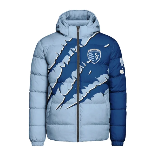 Spirit Rising Hooded Cotton Jacket, Heavyweight Stadium Night Coat HVN1289SK - Image 2