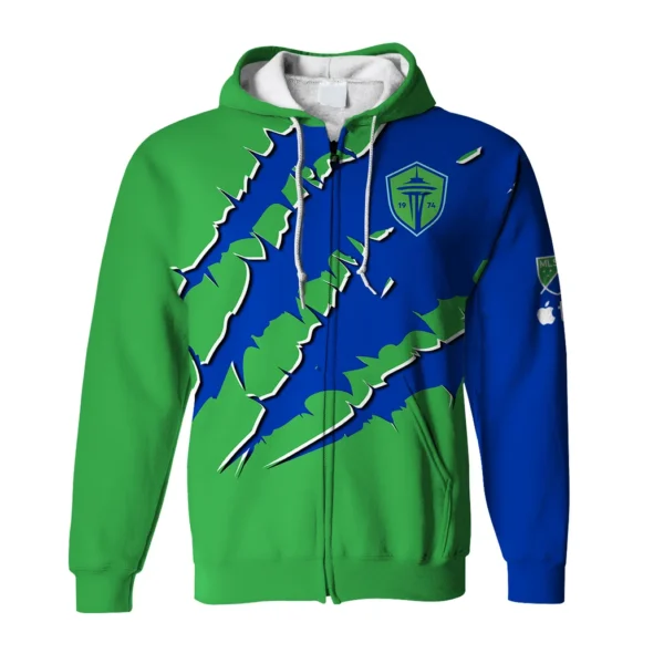 Rising Beat Zipper Hoodie, Classic Sport Full-Zip Hoodie HVN1289SS - Image 2