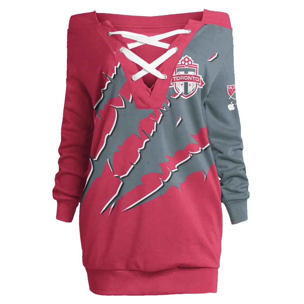 Unity Fans Lace-Up Sweatshirt, Bold Game Day Pullover HVN1289TF - Image 2