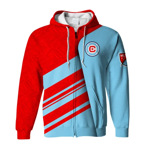 Game Pulse Zipper Hoodie, Athletic Fan Full-Zip Hoodie HVN1290CF - Image 2