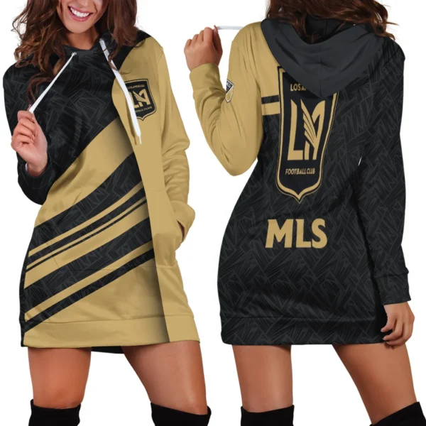 Kick Pulse Hoodie Dress, Graphic Fan Hoodie Dress HVN1290LA