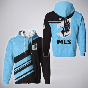 Rising Flow Zipper Hoodie, Sporty Fan Full-Zip Hoodie HVN1290MU