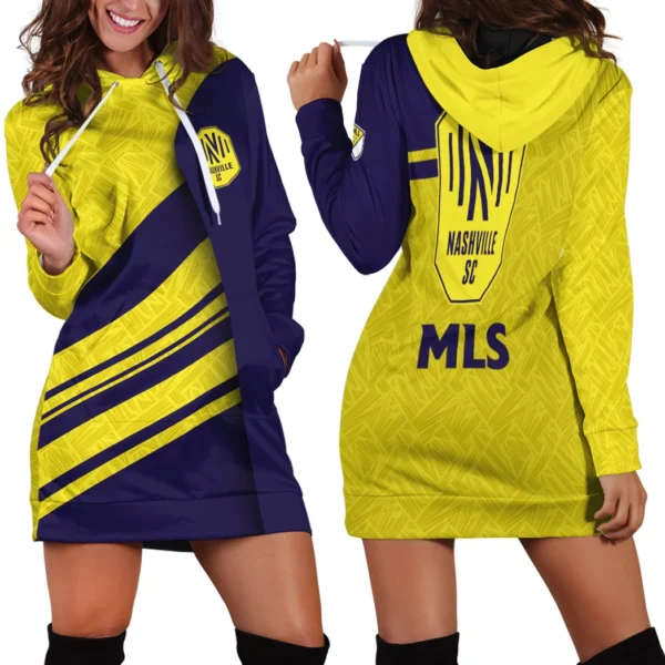 Game Flow Hoodie Dress, Athletic Women's Hoodie Dress HVN1290NS