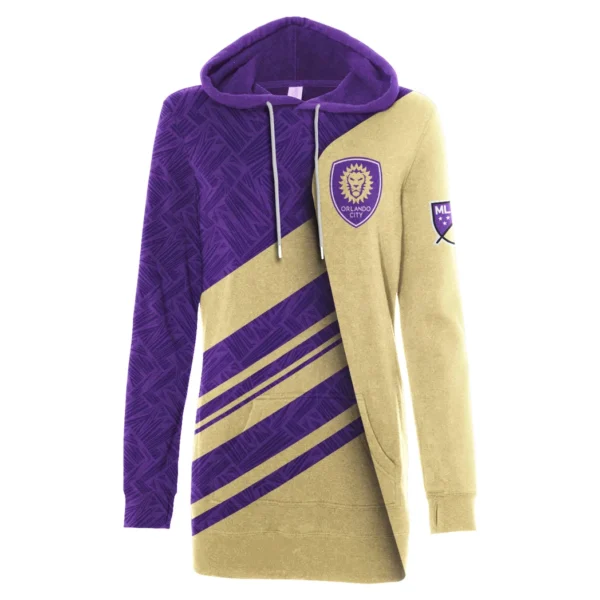 Support Beat Hoodie Dress, Tailgate Hoodie Dress Women HVN1290OC - Image 2