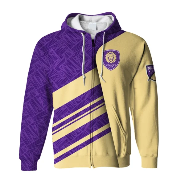 Match Beat Zipper Hoodie, True Supporter Full-Zip Hoodie HVN1290OC - Image 2