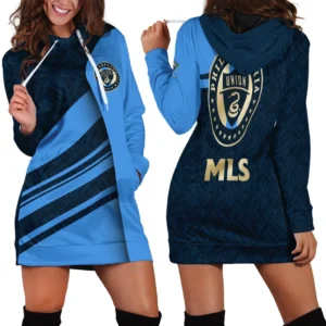 Fan Flow Hoodie Dress, Pullover Hoodie Dress Women HVN1290PU