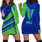 Rising Beat Hoodie Dress, Athletic Women's Hoodie Dress HVN1290SS